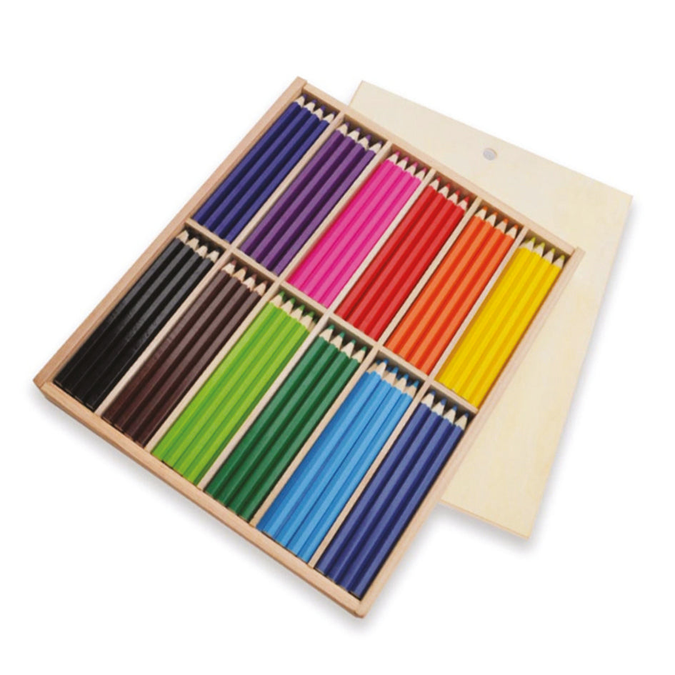Tykke fargeblyanter 144 stk. ass
