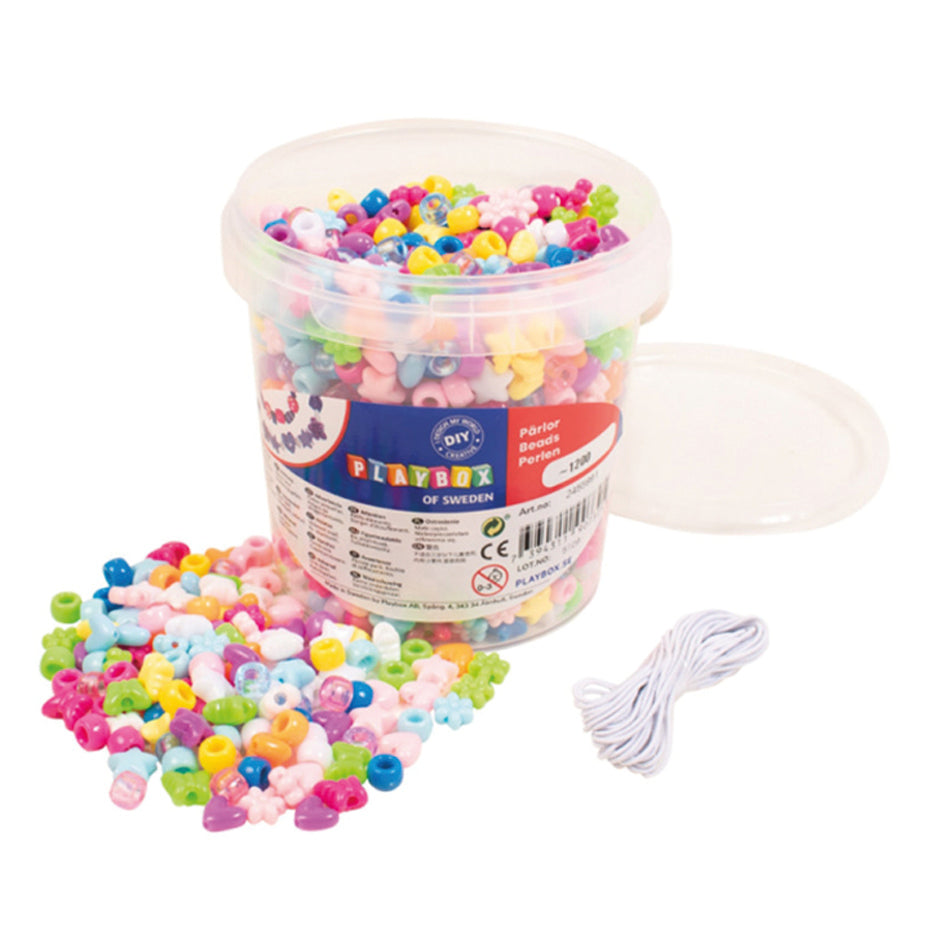 Plastperler, 1.200 stk