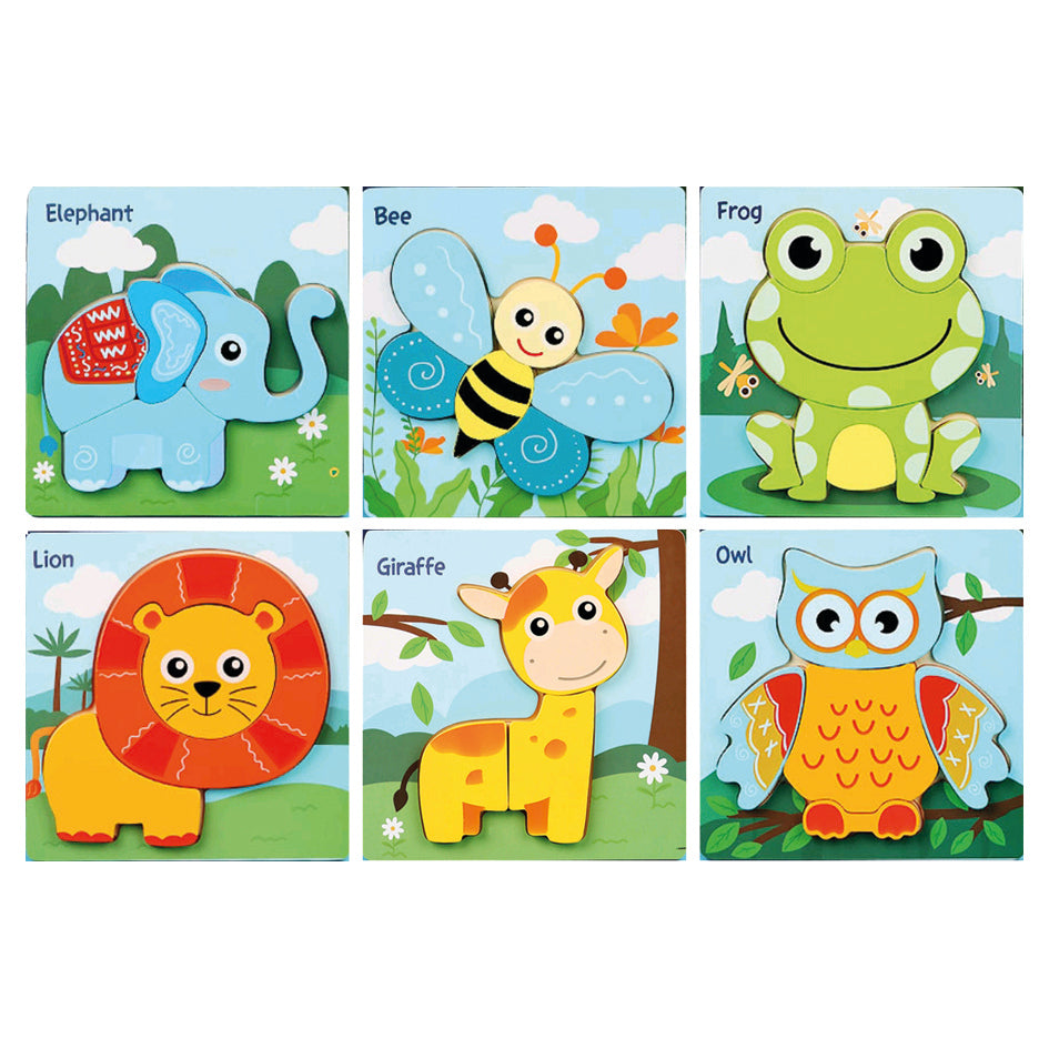 Trepuslespill 6 pk, dyr