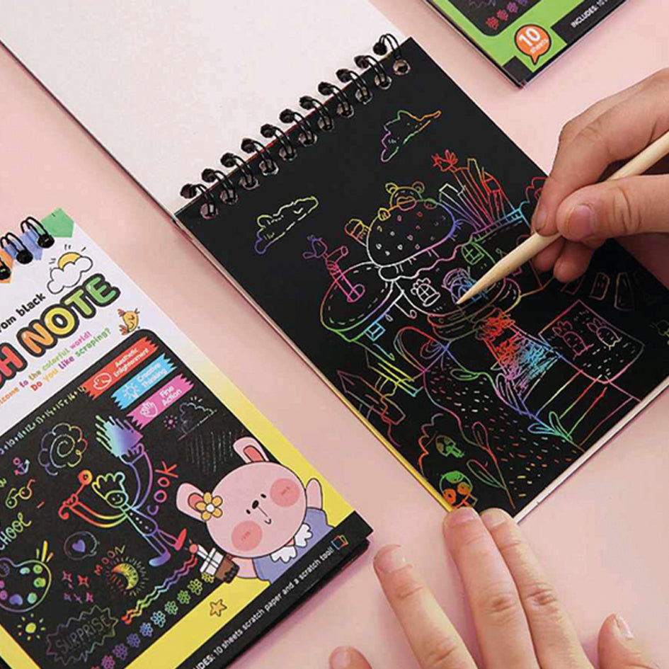 Skrapeblokk 10 stk, 100ark