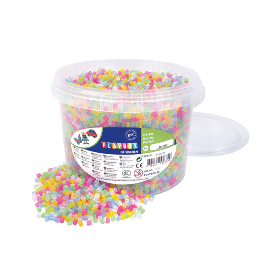 Gjennomsiktige rørperler, 20.000 stk