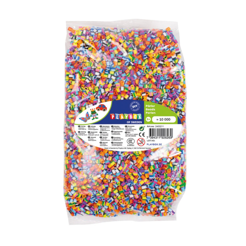 Stripete rørperler, 10.000 stk