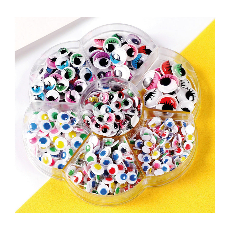 Fargerike klistremerke-øyne