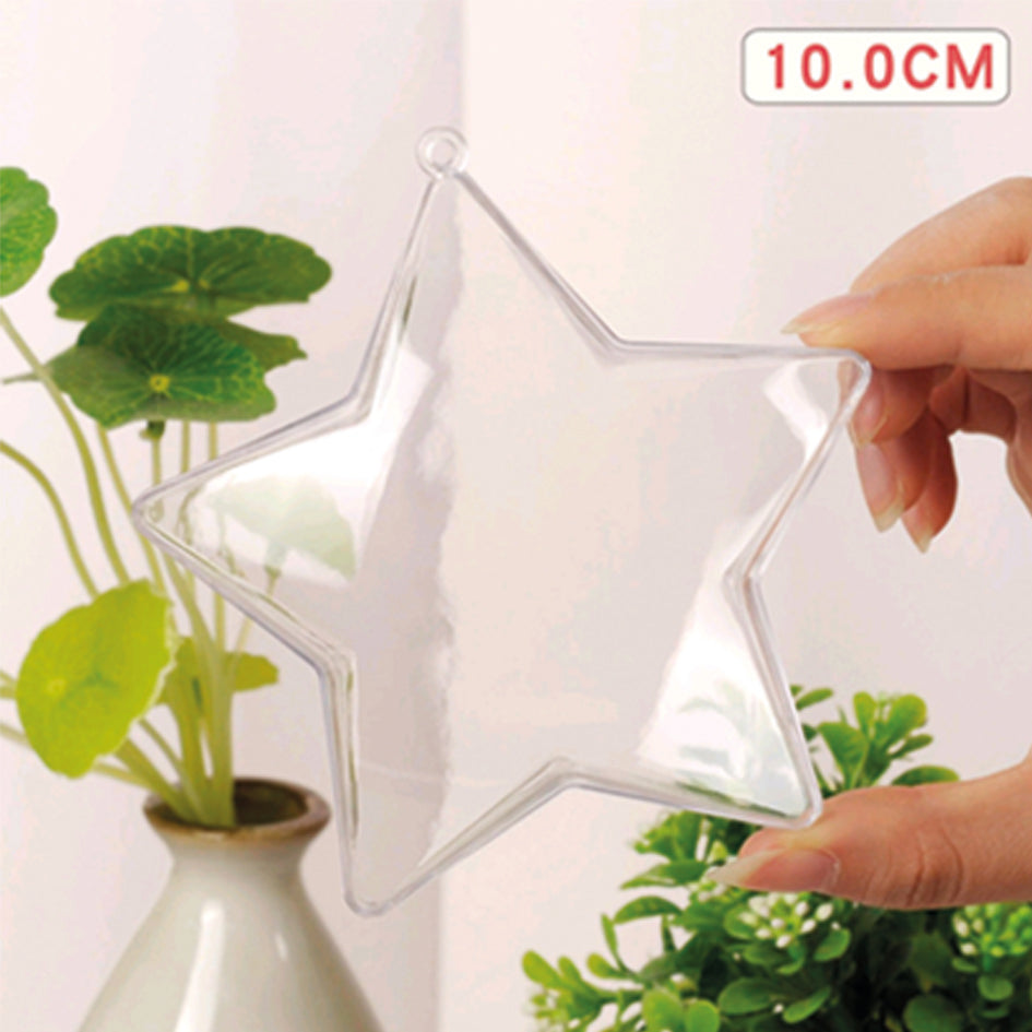 Akrylkuler, 10 stk, stjerner